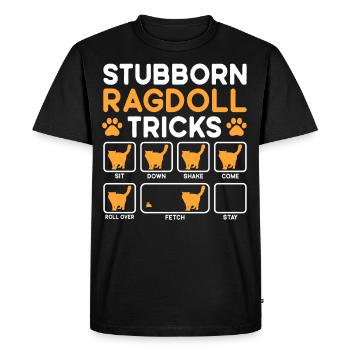 Stubborn Tricks Ragdoll Cat - Men's Premium Organic T-Shirt - black - Front - Nico (187cm)