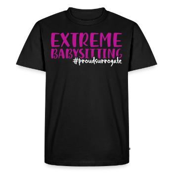 Extreme Babysitting Proud - Surrogate Mother - Men's Premium Organic T-Shirt - black - Front - Nico (187cm)