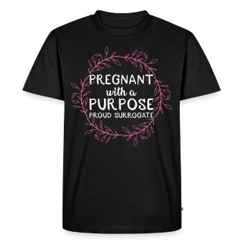 Pregnant With A Purpose Proud Surrogate Mother - Men's Premium Organic T-Shirt - black - Front - Nico (187cm)