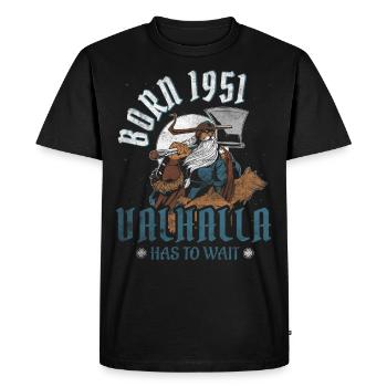 Les fils d’Odin sont nés en 1951 Viking 73e anniversaire - T-shirt Premium bio Homme - noir - Devant - Nico (187cm)