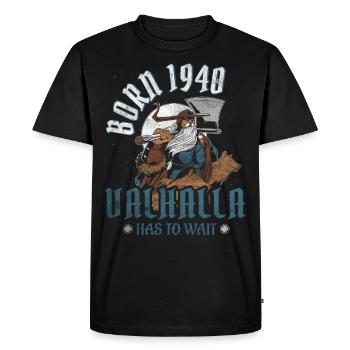 Les fils d’Odin sont nés en 1940 Viking 84e anniversaire - T-shirt Premium bio Homme - noir - Devant - Nico (187cm)