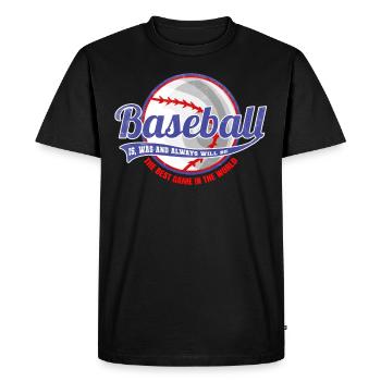 Le baseball est le meilleur sport au monde - T-shirt Premium bio Homme - noir - Devant - Nico (187cm)