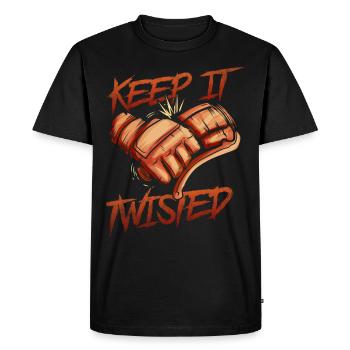 Keep It Twisted Biker - Men's Premium Organic T-Shirt - black - Front - Nico (187cm)