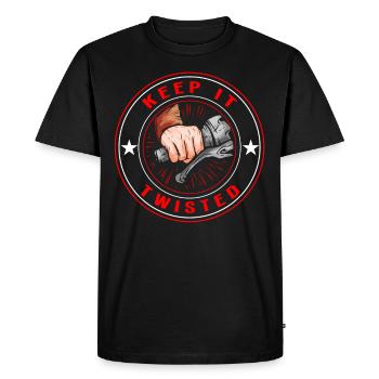 Keep It Twisted Biker - Men's Premium Organic T-Shirt - black - Front - Nico (187cm)