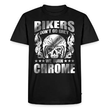 Les motards ne deviennent pas gris - nous devenons des motards chromés - T-shirt Premium bio Homme - noir - Devant - Nico (187cm)