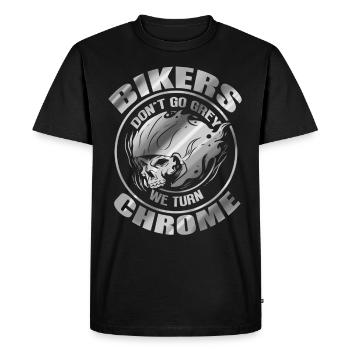 Les motards ne deviennent pas gris - nous devenons des motards chromés - T-shirt Premium bio Homme - noir - Devant - Nico (187cm)