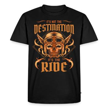 It's Not The Destination It's The Ride Biker - Men's Premium Organic T-Shirt - black - Front - Nico (187cm)