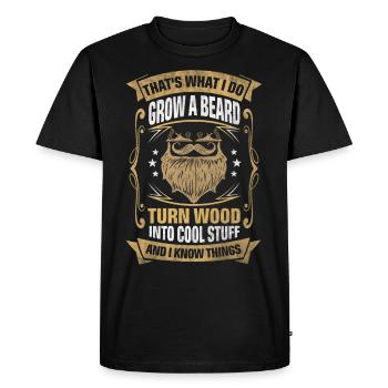 Du bois dans des choses cool constructeur de bateaux - T-shirt Premium bio Homme - noir - Devant - Nico (187cm)