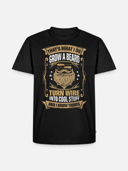Wire Into Cool Things Electrician - Männer Premium Bio T-Shirt - Schwarz