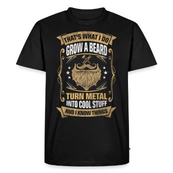 Métal Into Cool Things Métallurgiste - T-shirt Premium bio Homme - noir - Devant - Nico (187cm)
