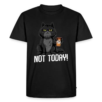 Cat not today BLACK - Men's Premium Organic T-Shirt - black - Front - Nico (187cm)