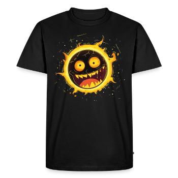 Éclipse solaire 8 avril 2024 Éclipse solaire totale - T-shirt Premium bio Homme - noir - Devant - Nico (187cm)
