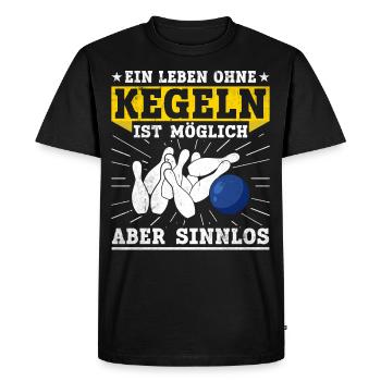 Une vie sans quilles est possible mais inutile - - T-shirt Premium bio Homme - noir - Devant - Nico (187cm)