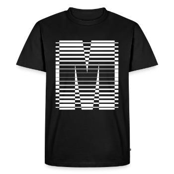 LETTER M - Men's Premium Organic T-Shirt - black - Front - Nico (187cm)
