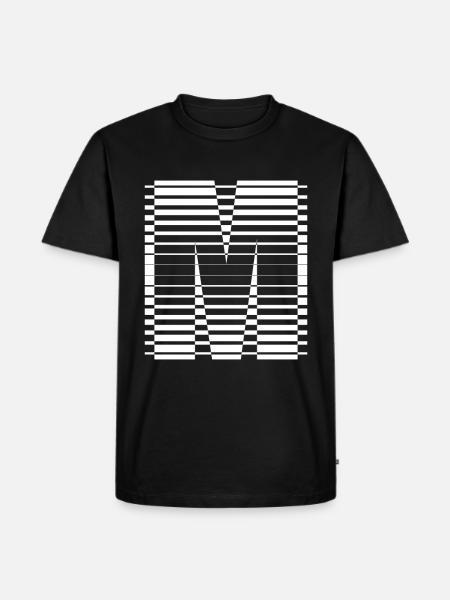 LETTER M - Men's Premium Organic T-Shirt - black