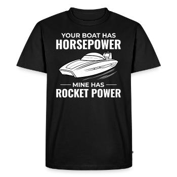 L’art de la course de hors-bord pour les amateurs de motonautisme - T-shirt Premium bio Homme - noir - Devant - Nico (187cm)