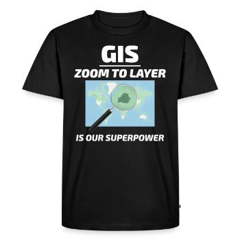 SIG Zoom sur la cartographie des couches Technologie géospatiale - T-shirt Premium bio Homme - noir - Devant - Nico (187cm)