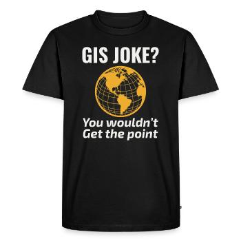 SIG Blague Cartographie Nerd Géospatial Humour - T-shirt Premium bio Homme - noir - Devant - Nico (187cm)