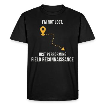 Field Reconnaissance GIS Survey Mapping Humor - Men's Premium Organic T-Shirt - black - Front - Nico (187cm)
