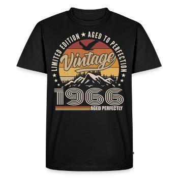 1966 Cadeau 59e Anniversaire 1966 Vintage 1966 - T-shirt Premium bio Homme - noir - Devant - Nico (187cm)