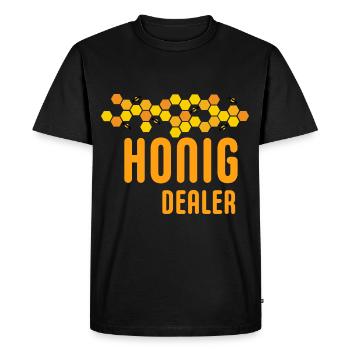 Apiculteur - Marchand de miel - Apiculture Abeilles - T-shirt Premium bio Homme - noir - Devant - Nico (187cm)