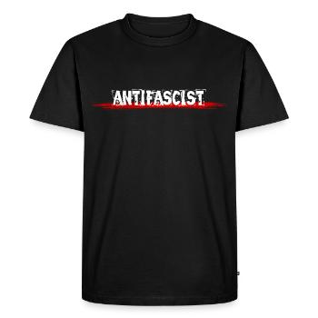 Antifasciste Antifascista - T-shirt Premium bio Homme - noir - Devant - Nico (187cm)
