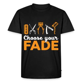 Choisissez votre barre de tondeuse à cheveux Fade Barbershop - T-shirt Premium bio Homme - noir - Devant - Nico (187cm)