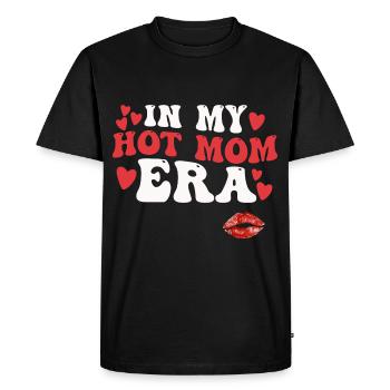 In My Hot Mom Era Baby Announcement - Men's Premium Organic T-Shirt - black - Front - Nico (187cm)
