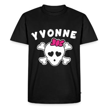 Pirate Yvonne Design for Girls and Women - Men's Premium Organic T-Shirt - black - Front - Nico (187cm)