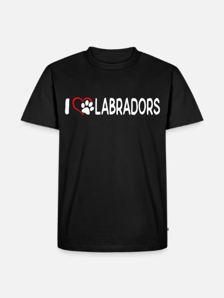I love Labradors - Men's Premium Organic T-Shirt - black