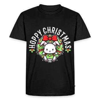 Noël houblonné - T-shirt Premium bio Homme - noir - Devant - Nico (187cm)