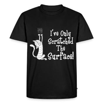Chat je n’ai rayé la surface - T-shirt Premium bio Homme - noir - Devant - Nico (187cm)