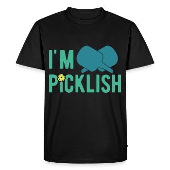 Pickleballs Pickleball - T-shirt Premium bio Homme - noir - Devant - Nico (187cm)