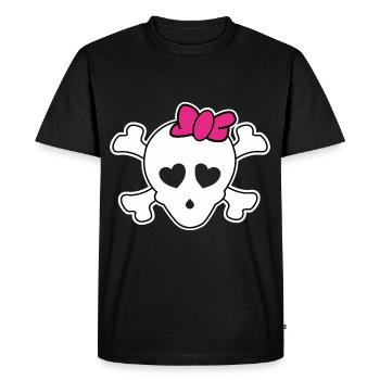 The cool skull design for the pirate - Men's Premium Organic T-Shirt - black - Front - Nico (187cm)