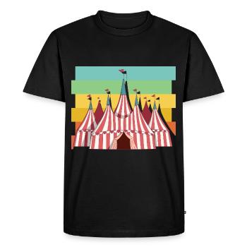 Cirque - T-shirt Premium bio Homme - noir - Devant - Nico (187cm)