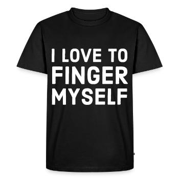 masturbation - T-shirt Premium bio Homme - noir - Devant - Nico (187cm)