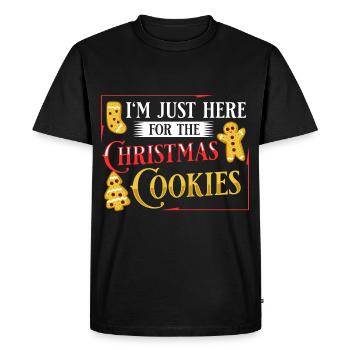 Biscuits de Noël Biscuits Cuisson Biscuits de Noël - T-shirt Premium bio Homme - noir - Devant - Nico (187cm)