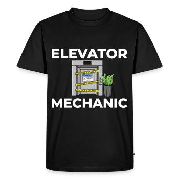 Technicien d’ascenseur Élévateur élévateur - T-shirt Premium bio Homme - noir - Devant - Nico (187cm)