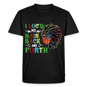 Mois Noir LOCD Pride Histoire Africaine - T-shirt Premium bio Homme - noir - Devant - Nico (187cm)