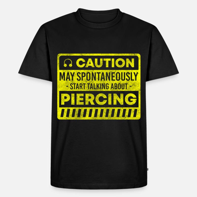 Piercing Beruf Ring - Männer Premium Bio T-Shirt - Schwarz