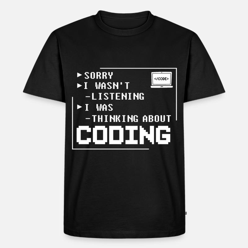 Programmer Programming Computer Developer Pc - Men's Premium Organic T-Shirt - black