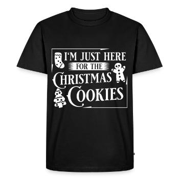 Biscuits de Noël Biscuits Cuisson Biscuits de Noël - T-shirt Premium bio Homme - noir - Devant - Nico (187cm)