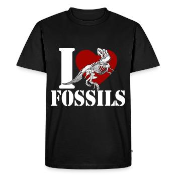 Fossiles de dinosaures Sarcastique Ironisc - T-shirt Premium bio Homme - noir - Devant - Nico (187cm)