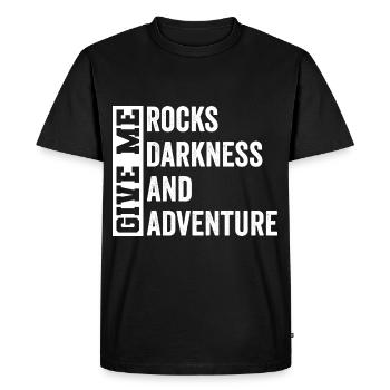 Caving Give Me Rock Cave Exploration - Men's Premium Organic T-Shirt - black - Front - Nico (187cm)