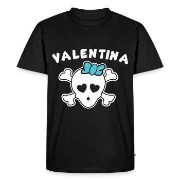 Pirate Valentina Design for Girls and Women - Men's Premium Organic T-Shirt - black - Front - Nico (187cm)