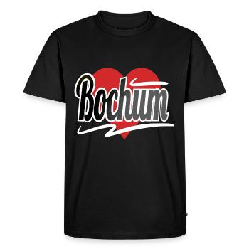 Bochum - T-shirt Premium bio Homme - noir - Devant - Nico (187cm)