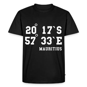 L’île Maurice coordonne l’idée de design de vacances - T-shirt Premium bio Homme - noir - Devant - Nico (187cm)