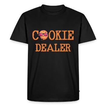 Cookie dealer - Men's Premium Organic T-Shirt - black - Front - Nico (187cm)