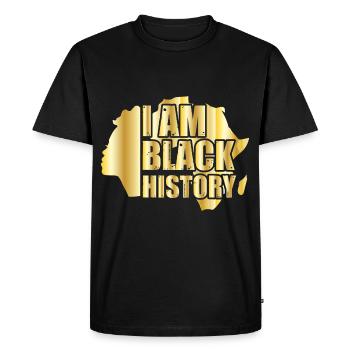 Black History Month Black History - Men's Premium Organic T-Shirt - black - Front - Nico (187cm)