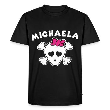 Pirate Michaela Design pour les filles et les femmes - T-shirt Premium bio Homme - noir - Devant - Nico (187cm)